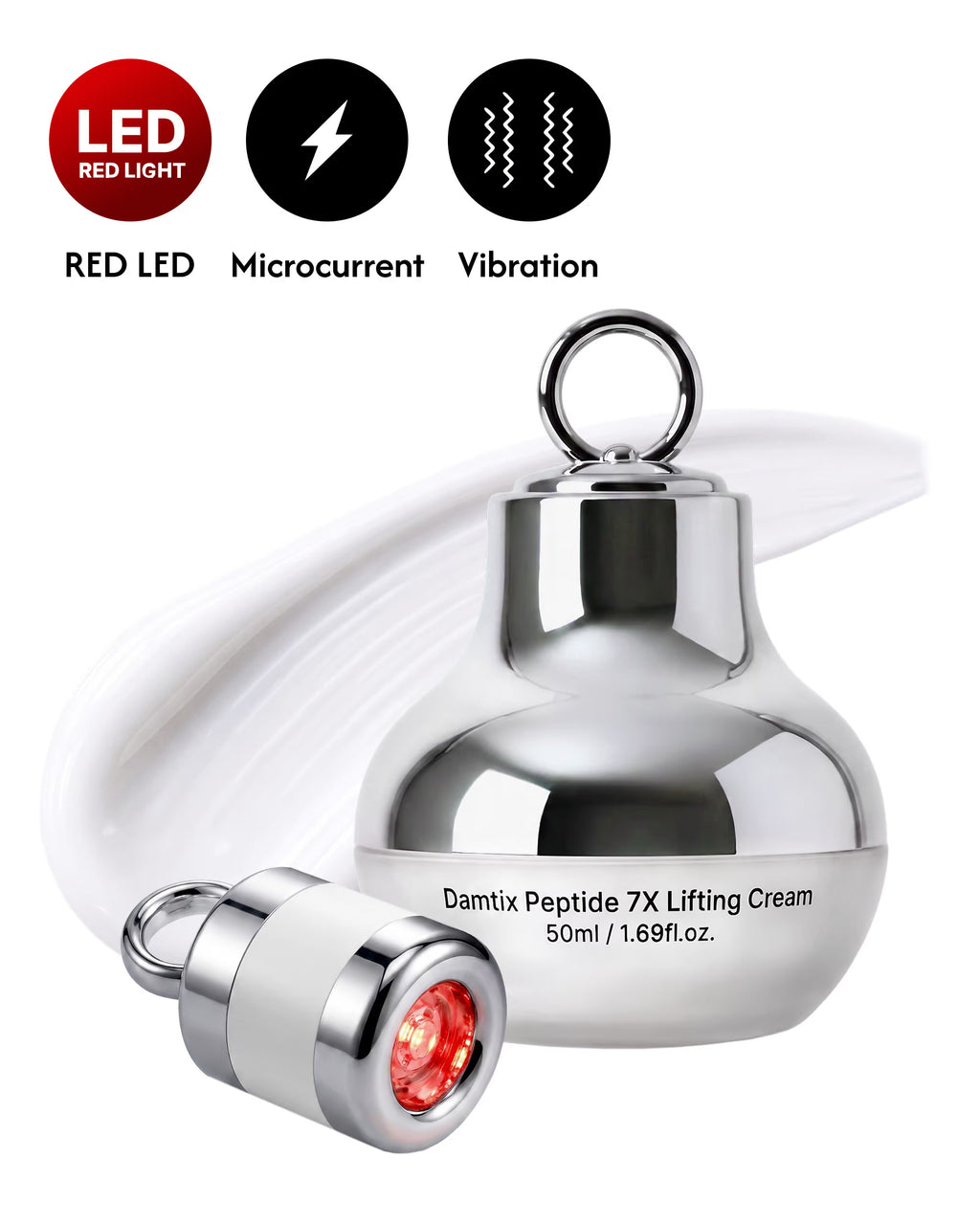 Peptide 7X Lifting Cream with Built In Device
